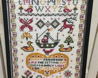 Framed needlepoint