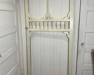 40 AntiqueScreenDoorFramewithGlassKnobHandle