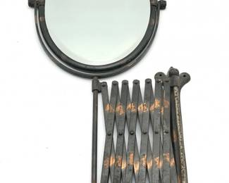 3 VictorianEraBarbershopMirrorwithWallMountableScissorExtender