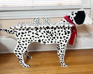 93 DalmationShapedandPaintedAccentTable