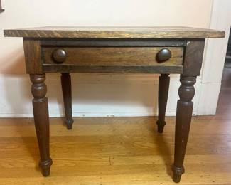 213 SmallMohaganyTablewithDrawer