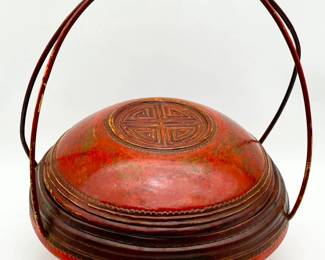 101 ChineseLacqueredWoodWeddingBasket