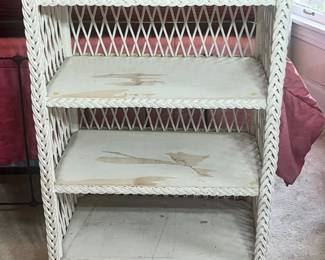152 WhitePaintedWickerShelf