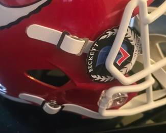 Patrick Mahomes Autographed Helmet from Beckett with authenticity