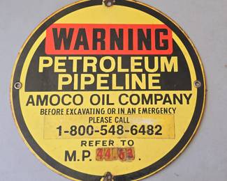 Porcelain Petroleum sign