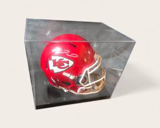 Patrick Mahomes Autographed Helmet from Beckett with authenticity
