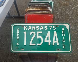 We have vintage license plates