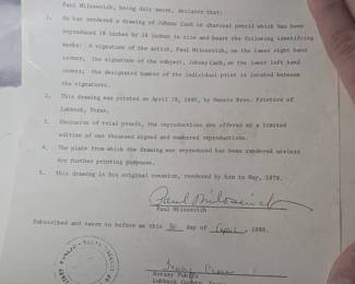 Autographed House of Cash Charcoal with Certificate of authenticity