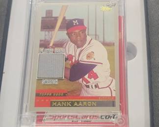 Hank Aaron Swatch 2000 card