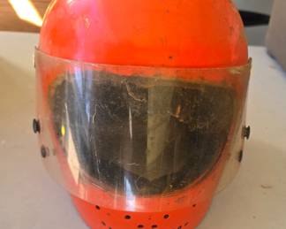 Vintage motorcycle helmet