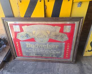 Budweiser glass mirror