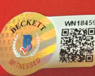 Patrick Mahomes Autographed Helmet from Beckett with authenticity