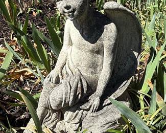 Collection of Cement Angel and Cherub Garden Statues