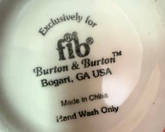 Burton & Burton "fib" Red Heart Polka Dot Teapot and Mugs Set