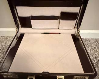 Vintage Leather Briefcase with Combination Locks