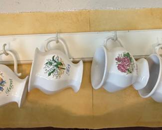 Vintage Floral Month Mugs Set