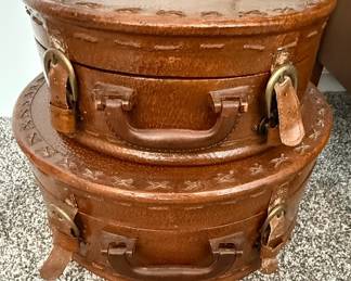 Vintage Leather Train Cases