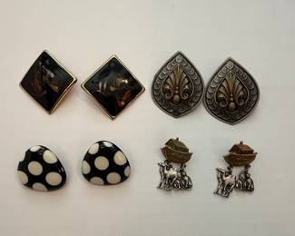 Collection of Costume Jewelry Earrings