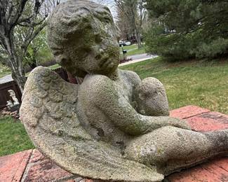 Cast Stone Cherub Statue