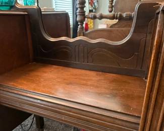 Art Deco Waterfall Vanity with Bench and Mirror