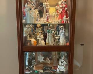 Victorian-style Lighted Curio Cabinet