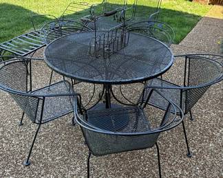 Wrought Iron Patio Set and Lounge Chairs