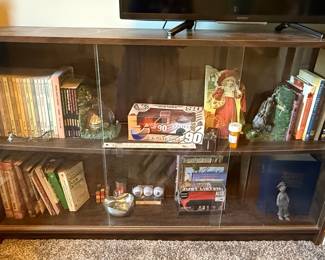 Vintage Display Cabinet with Sliding Glass Doors