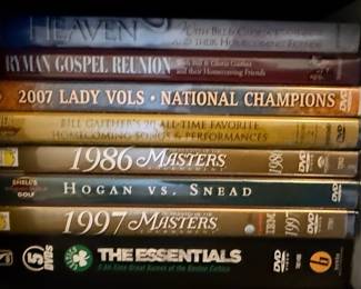 DVD Collection: Bill Gaither, The Masters, Andy Griffith Show, and Sports