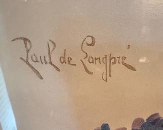 Watercolor Painting of White Roses in a Pitcher by Paul de Longpré