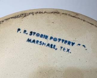 Robinson Ransbottom & P.R. Storie Pottery Co. Blue Stripe Mixing Bowls