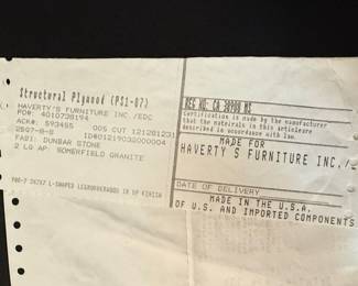 Havertys "Dunbar Stone" Sofa