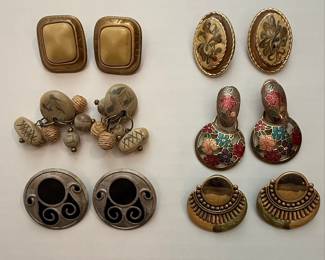 Collection of Costume Jewelry Earrings