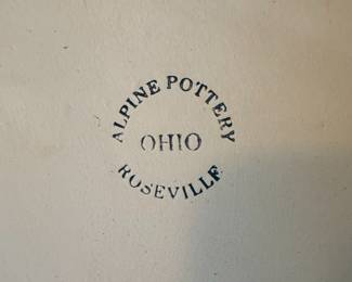 Alpine Pottery Roseville Ohio Cherry Pattern Pie Plate