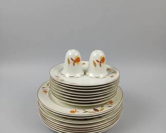 Jewel Tea Autumn Leaf Pattern Dinnerware Set by Hall China