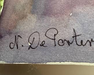 Watercolor Painting of a Red Rose by Nortrud Deporter