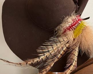 Vintage "Woodmere" Fedora Hat with Feather Trim