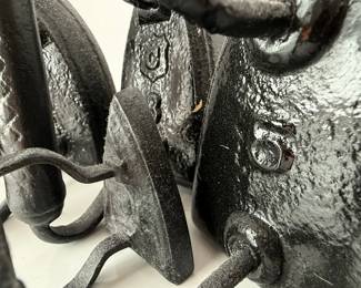 Set of Four Cast Iron Sad Irons