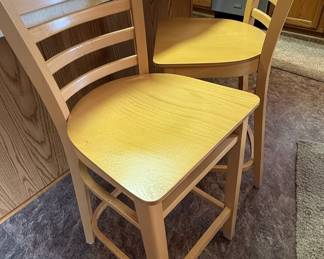 Light Wood Ladder Back Bar Stool