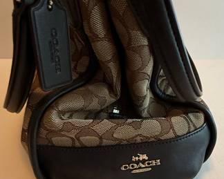 Coach Signature Monogram Edie Shoulder Bag