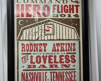 Rodney Atkins Veterans Airlift Command Hero Flight 2014 Concert Poster