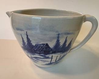 Storie & Son Marshall, TX "Winter Scene" Pitcher and Mug