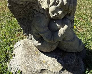 Collection of Cement Angel and Cherub Garden Statues
