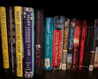 Collection of Mary Higgins Clark and Other Fiction Books