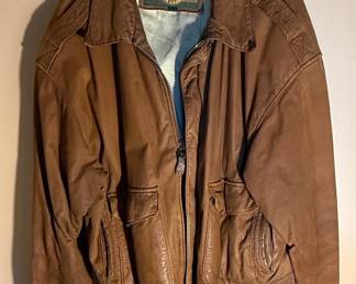 G-III Global Pelle Cuir Leather Bomber Jacket