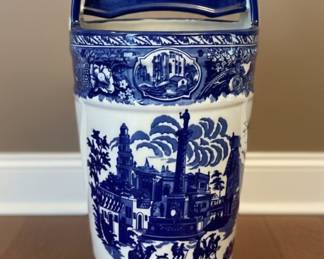 Victoria Ware Ironstone Blue Transferware Umbrella Stand