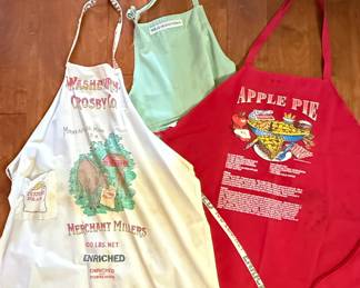 Vintage Washburn Crosby Co. Flour Sacks Apron and Apple Pie Recipe Apron