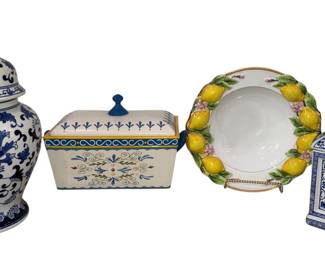 Assorted Chinese and Italian Porcelain Articles
