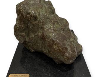 LEONARD SCHWARTZ (American, 1923 - 1988), "Reclining Woman" Bronze Sculpture