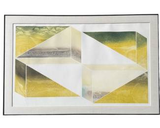 VIDA HACKMAN (American, 1935-1999) "Oasis" Artist Proof Etching 