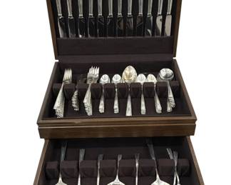 ALVIN "Chapel Bells" Sterling Silver Flatware, Service for 12